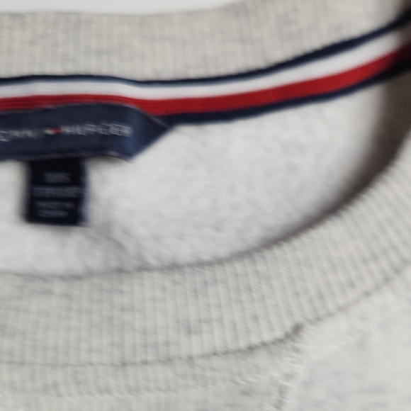 Tommy Hilfiger Sweatshirt Dress XXS Gray Logo Pullover Long Sleeve Pockets Casua - Picture 4 of 6